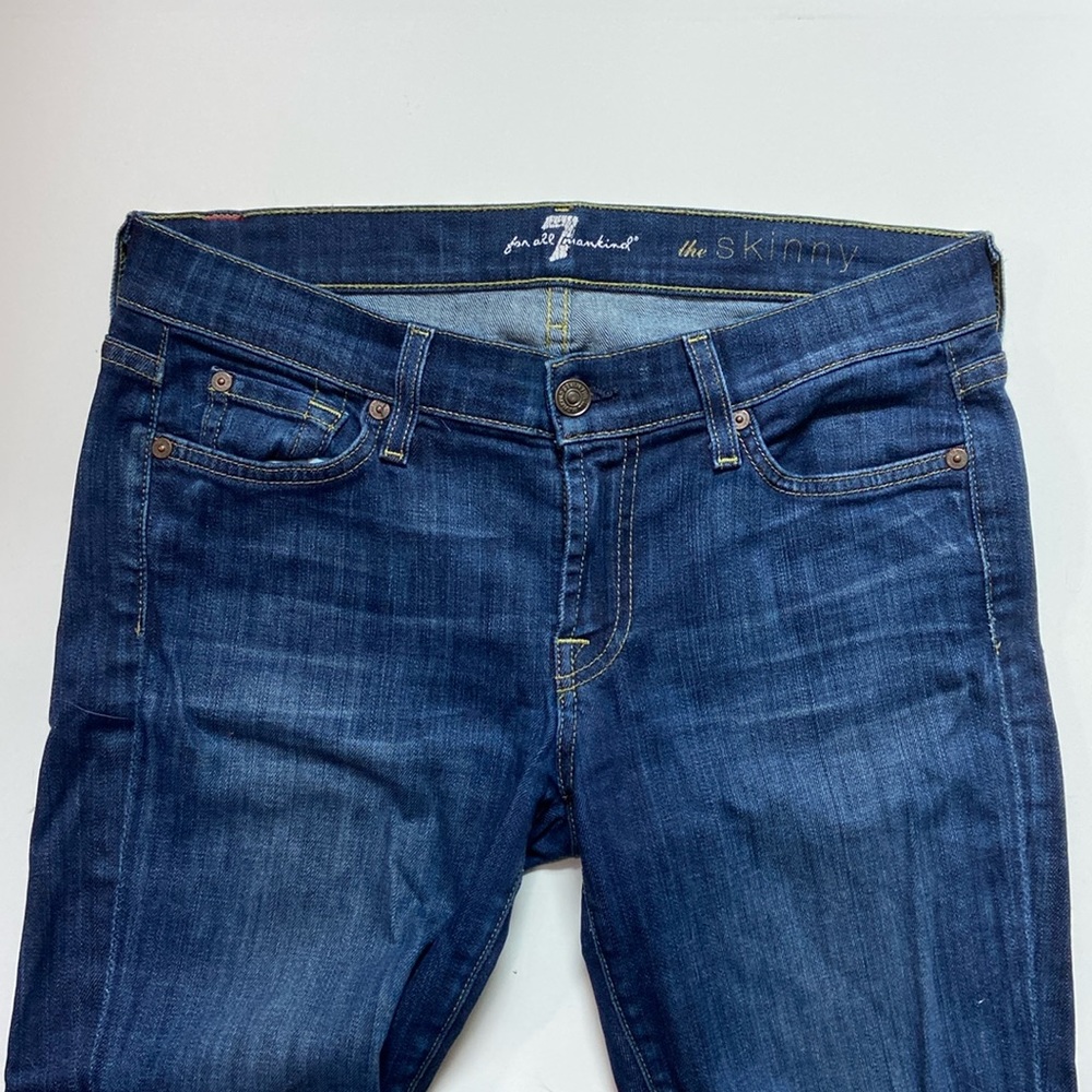 Dark wash skinny jeans